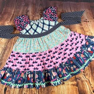 Matilda Jane Platinum Whales Tiered Peasant Dress